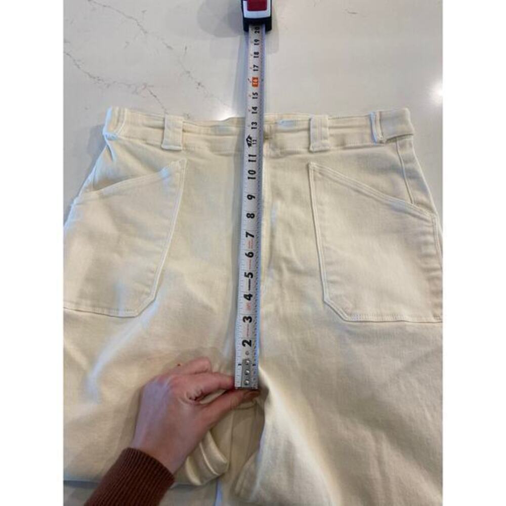 Mother Denim The Elbow Grease Roller Sneak in Antique White‎ Wide Leg size 31 - Picture 11 of 14